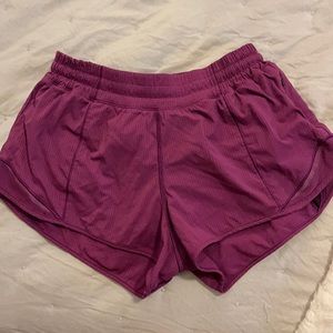 Purple lululemon size 4 hotty hot shorts
